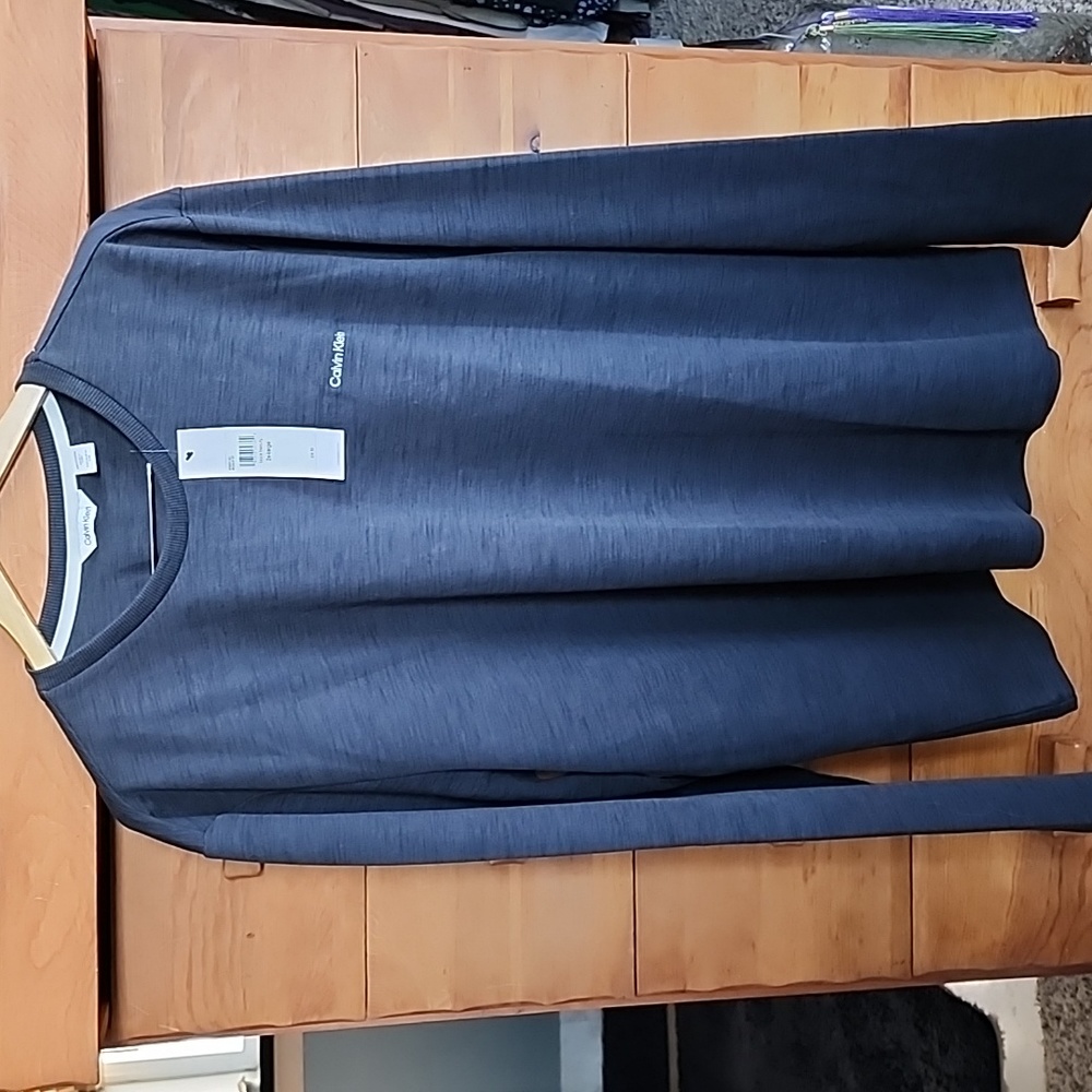 Calvin Klein: Modern Cotton Lounge Crewneck Sweatshirt, Black, Men's XXL